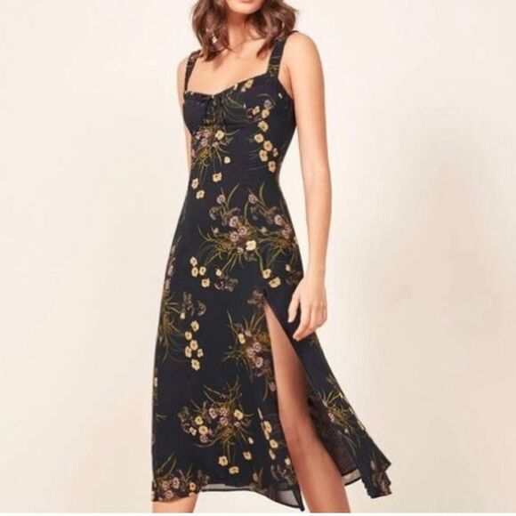 Reformation Dresses & Skirts - Reformation Peridot Side Slit Midi Dress in Mademoiselle